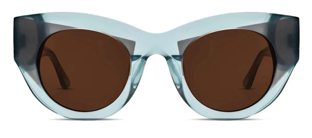 Pale Blue with Grey Chunks