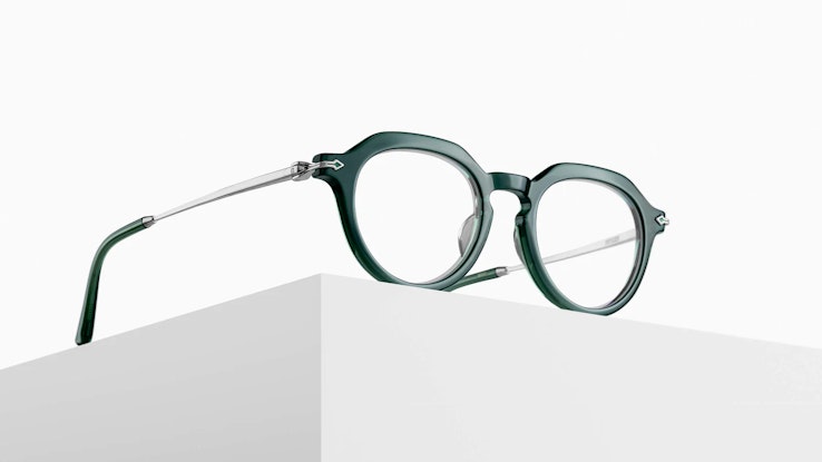 M2057 / Bottle Green - Brushed Silver