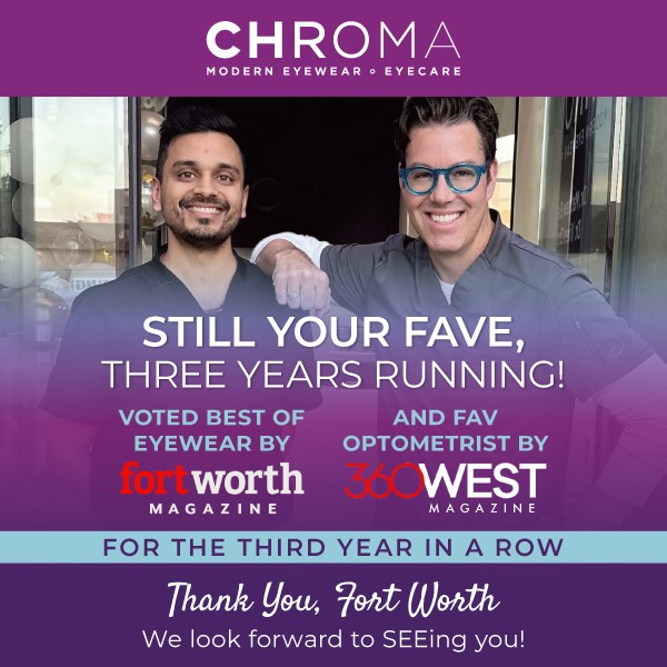 "Triple Crown" Excellence: Voted #1 Optometrist and Best Eyewear for three consecutive years.