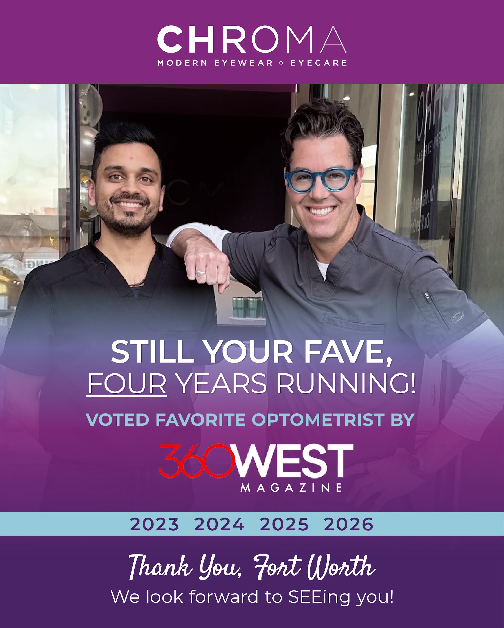 Voted #1 Optometrist and Best Eyewear for four consecutive years.