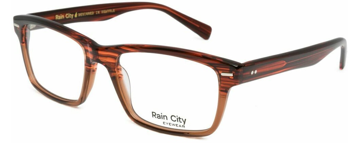 413 RED STRIPE/TRANSPARENT BROWN