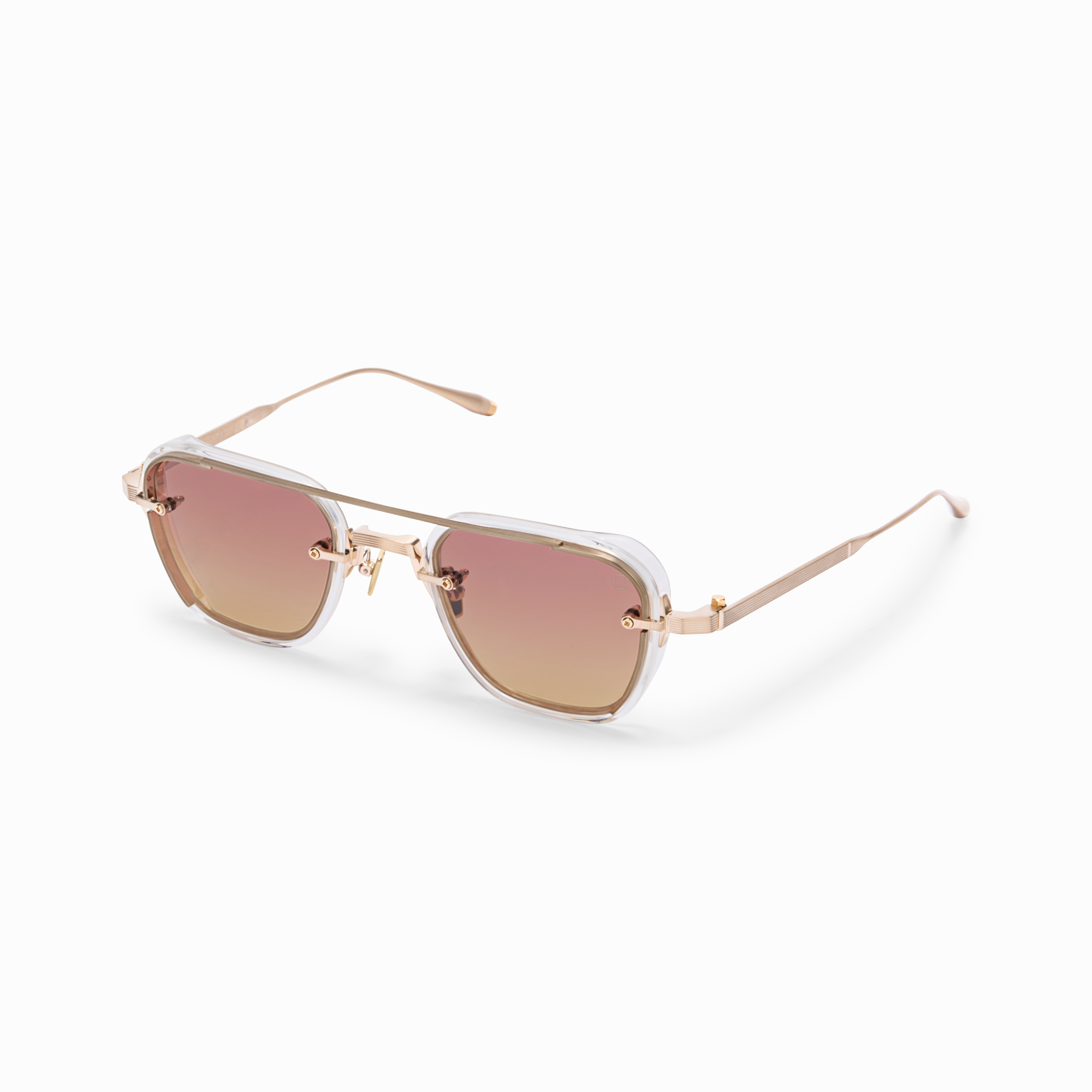 Jura /  Brushed Platinum Gold - Crystal Clear - Mars to Amber Lenses