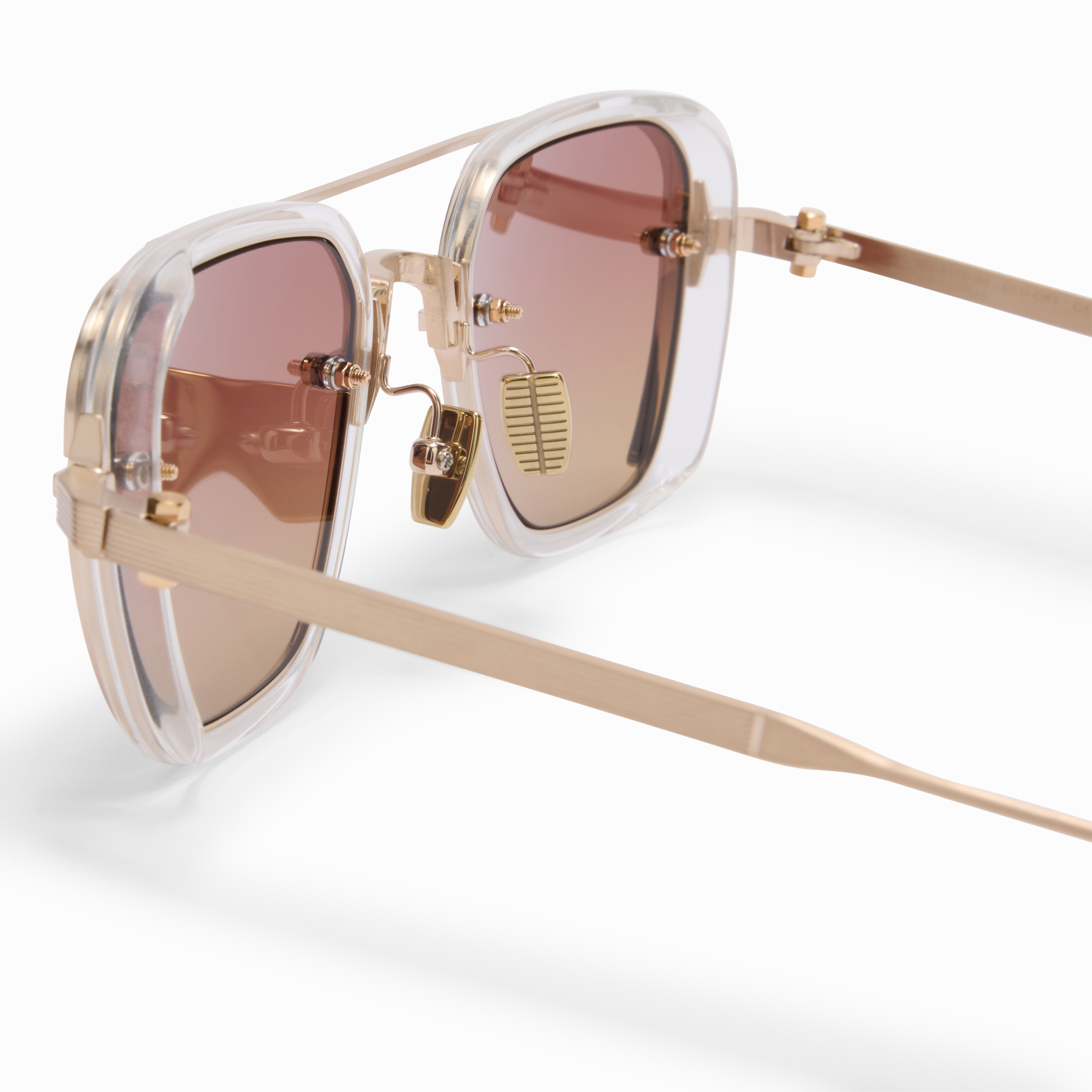 Jura /  Brushed Platinum Gold - Crystal Clear - Mars to Amber Lenses