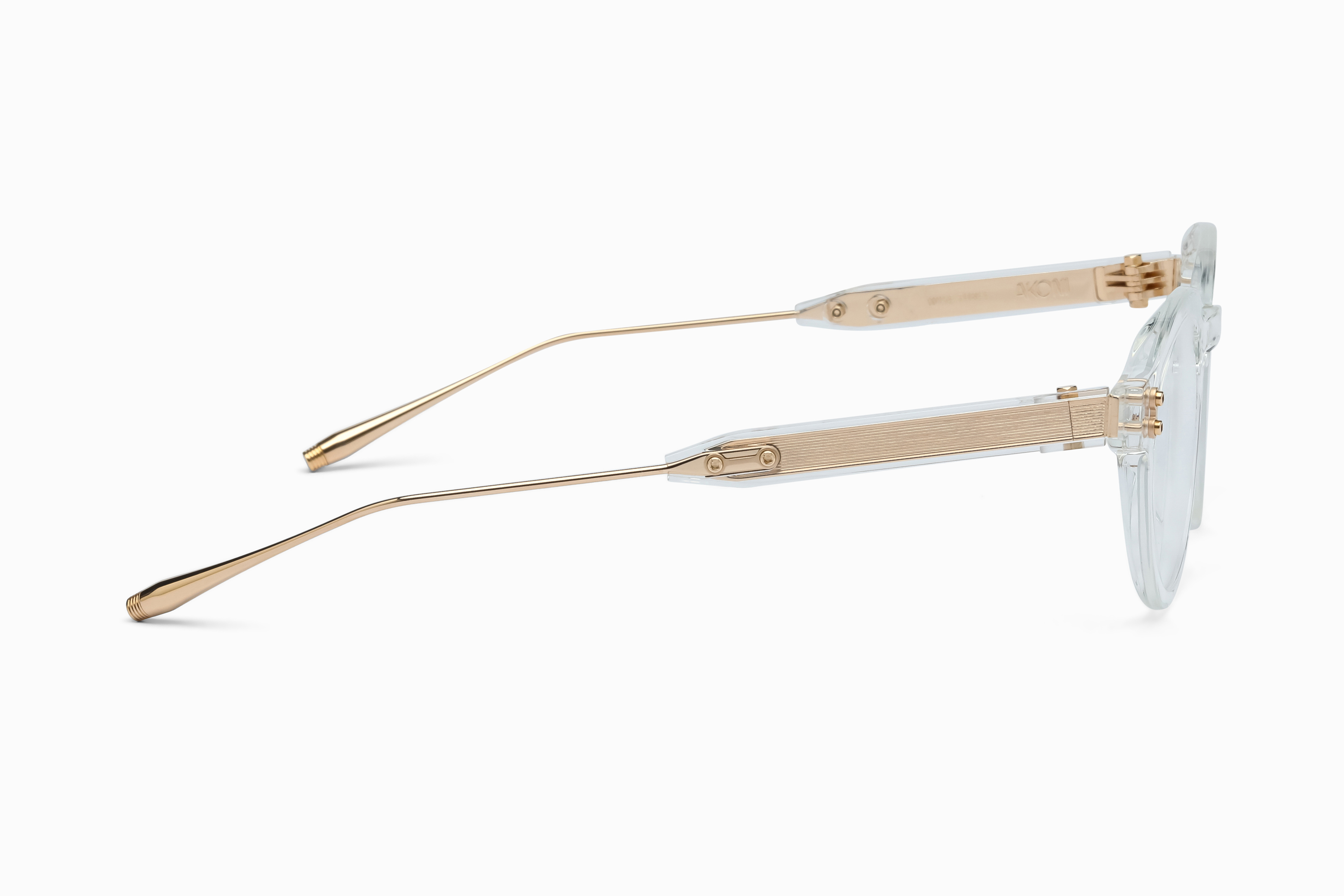 WISE THREE / Crystal Clear - 12k Gold - Clear Lenses