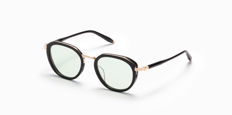 CAMERA /  Black - White Gold w/ Light Olive lenses