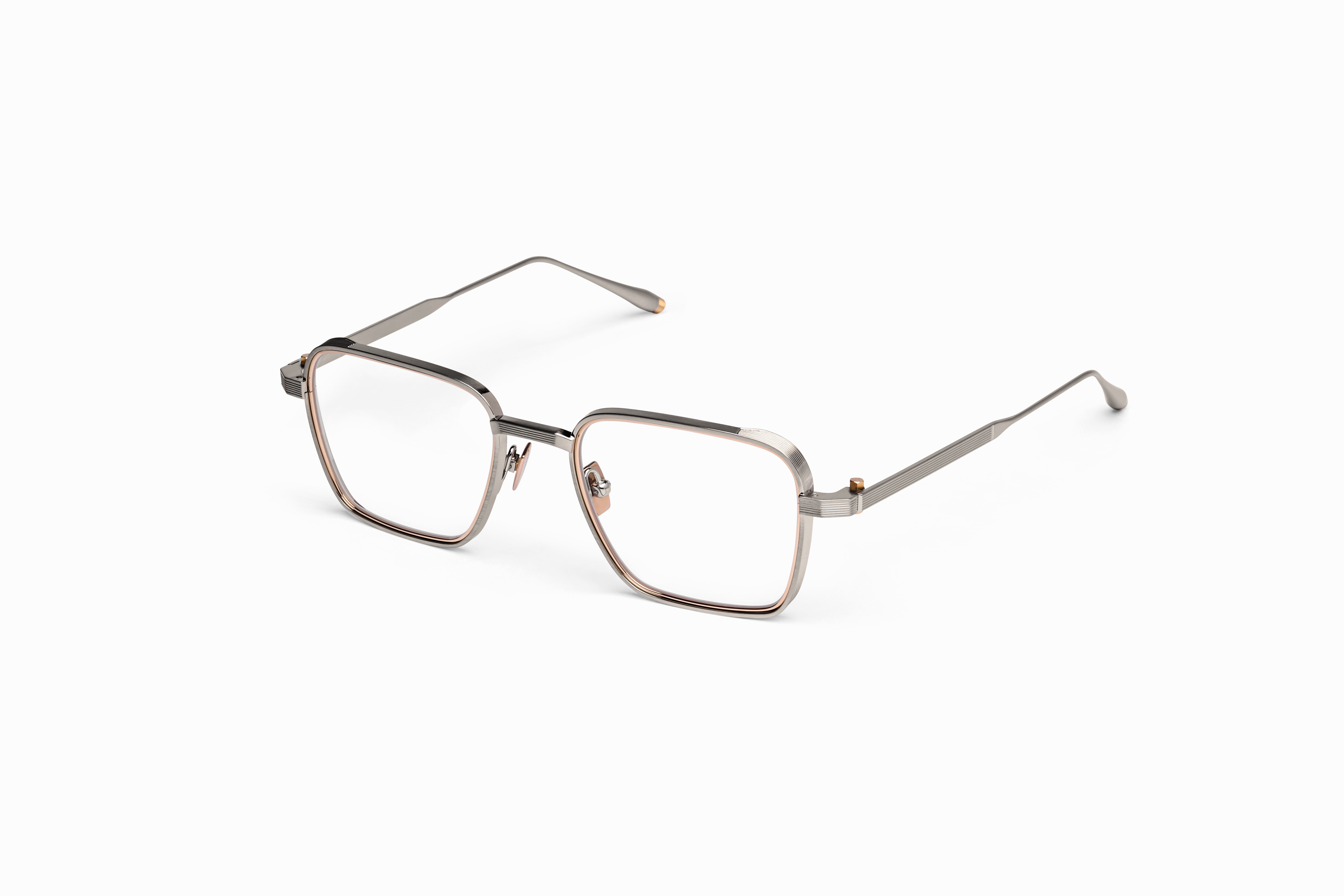 GIANO / Brushed 12k Gold w/Silver - Clear Lenses