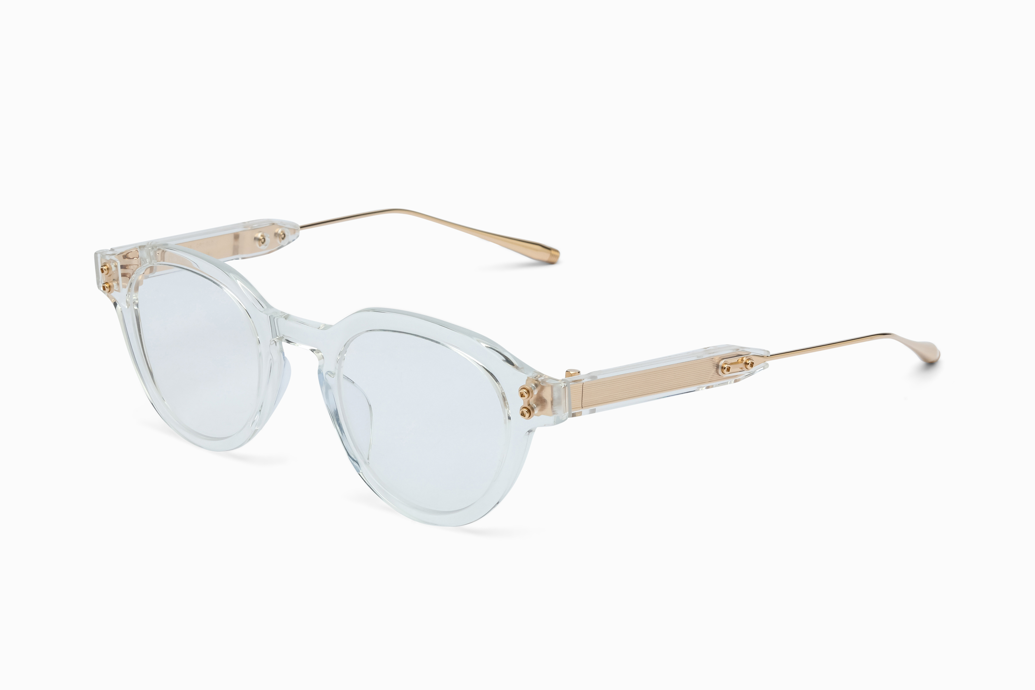 WISE THREE / Crystal Clear - 12k Gold - Clear Lenses