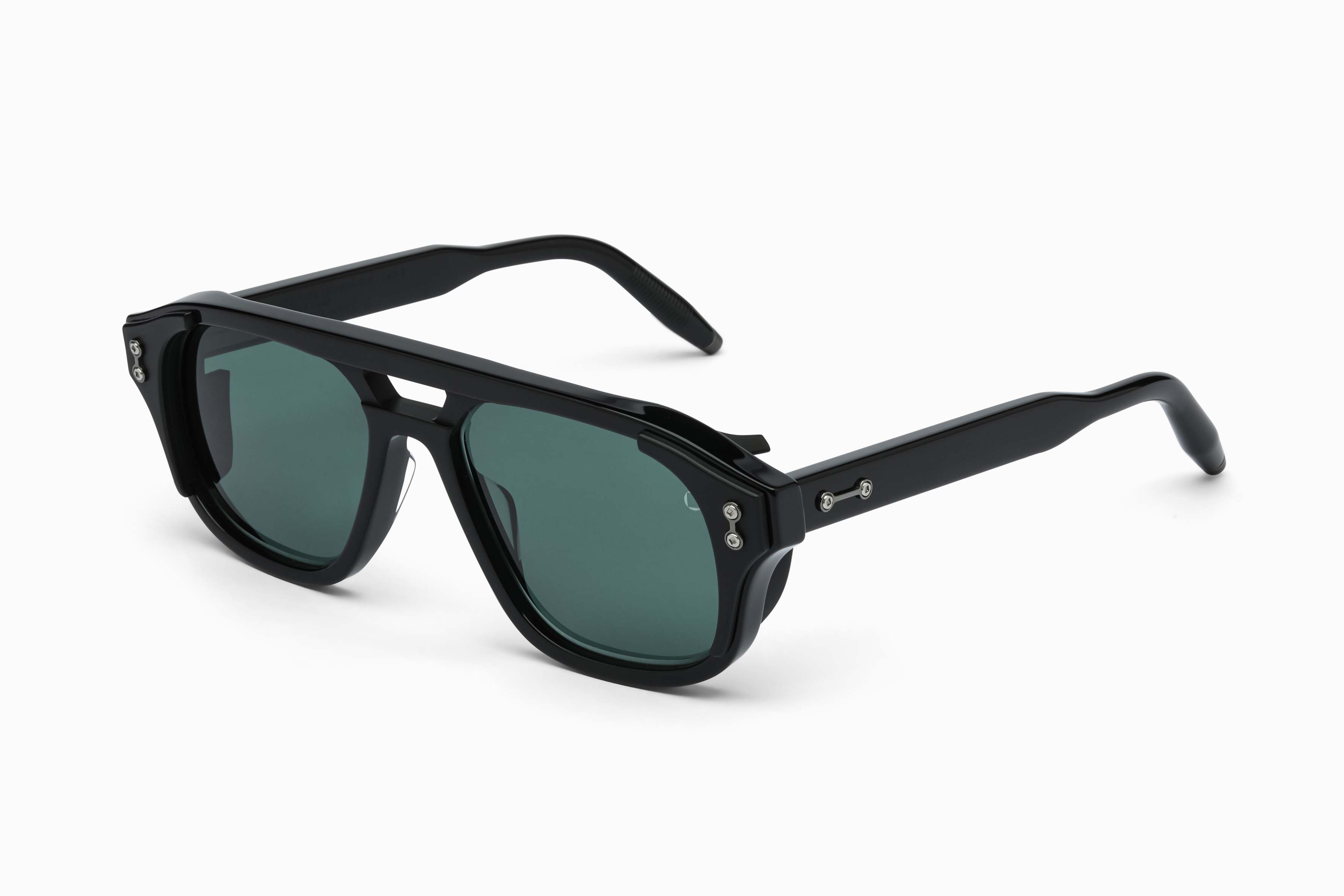 PHOENIX / Black w/ Matte Black - Black Rhodium - Deep Emerald Green Lenses