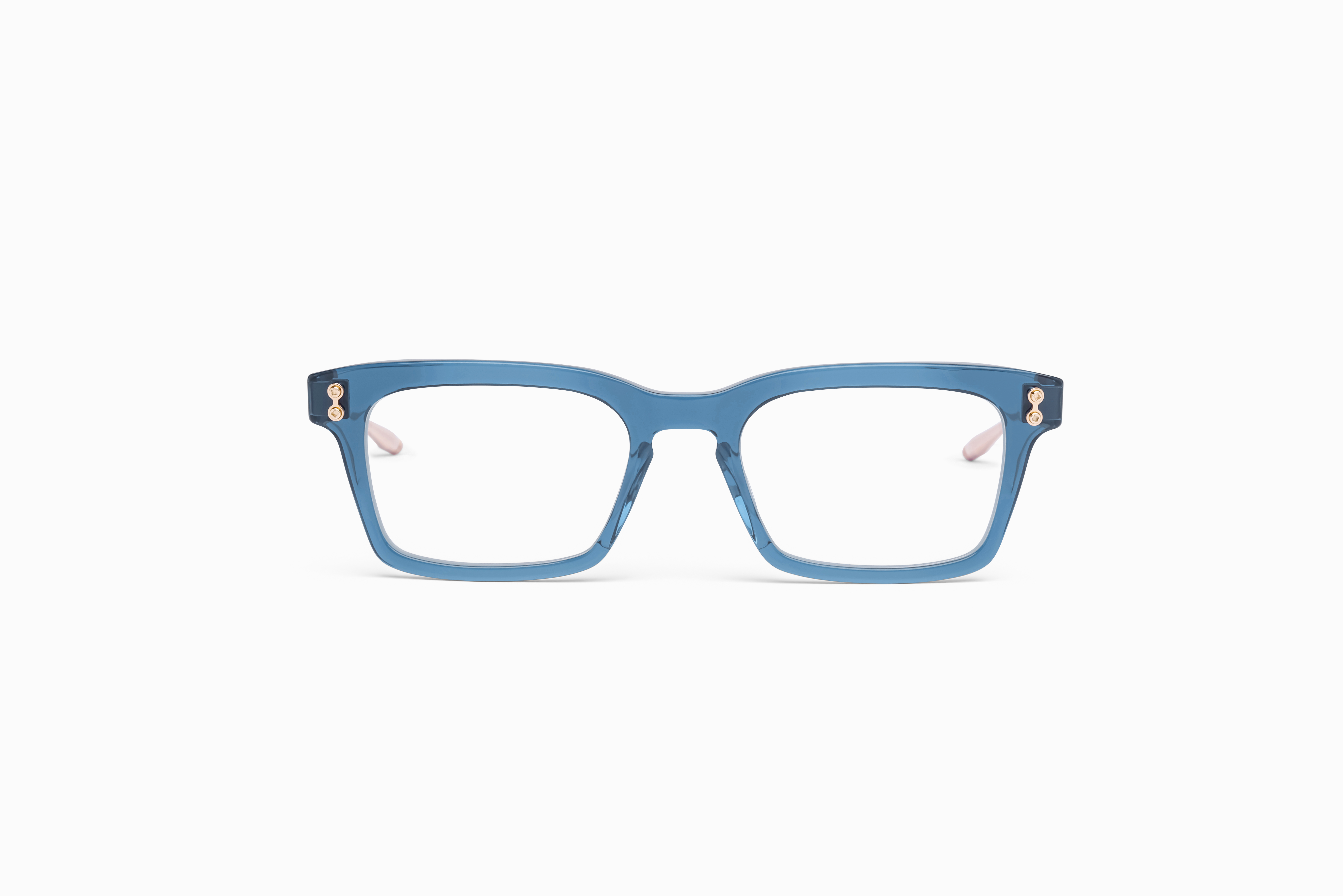 Crystal Blue - 12k Gold - Clear Lenses