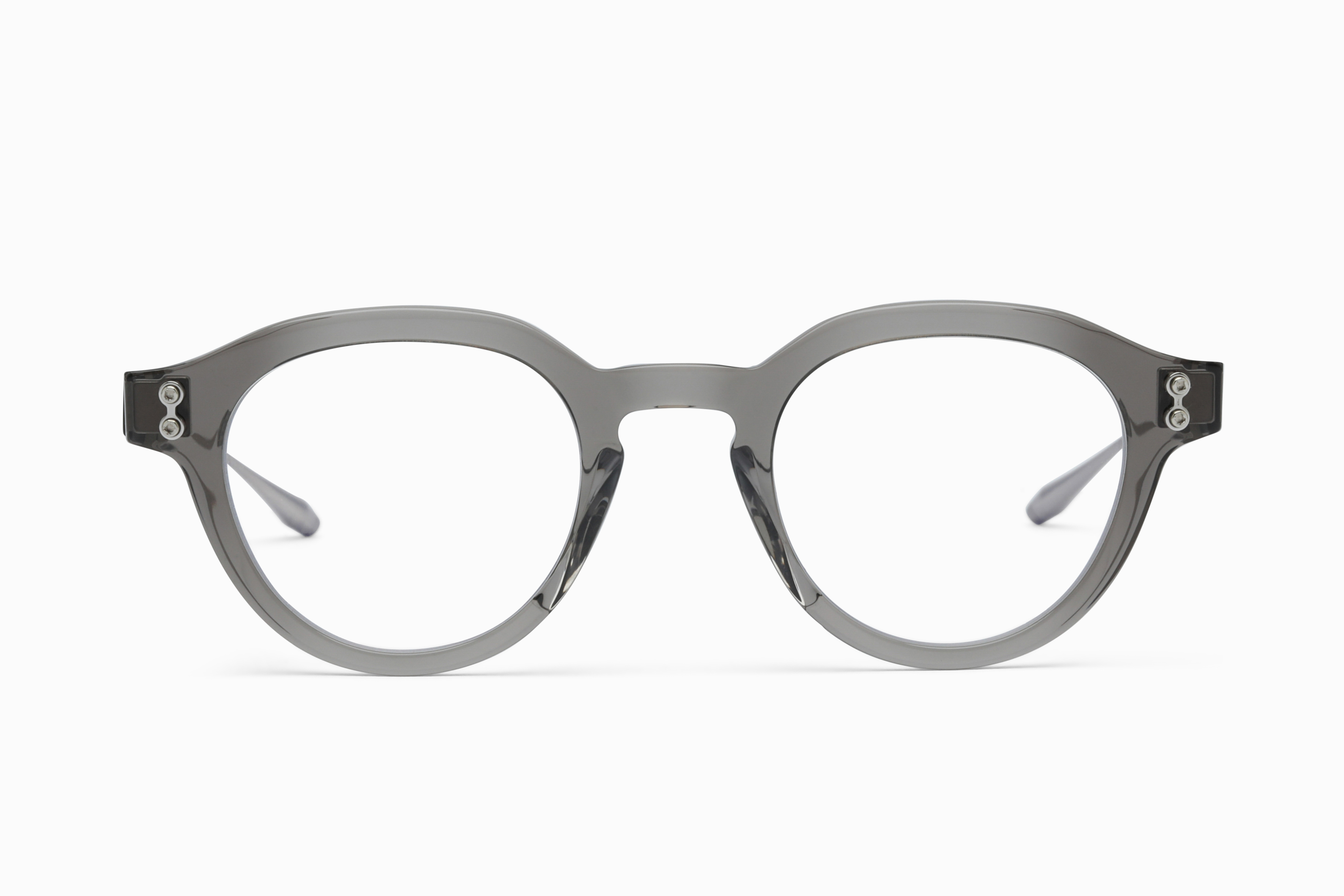 Crystal Dark Grey - Palladium w/machine Silver - Clear Lenses