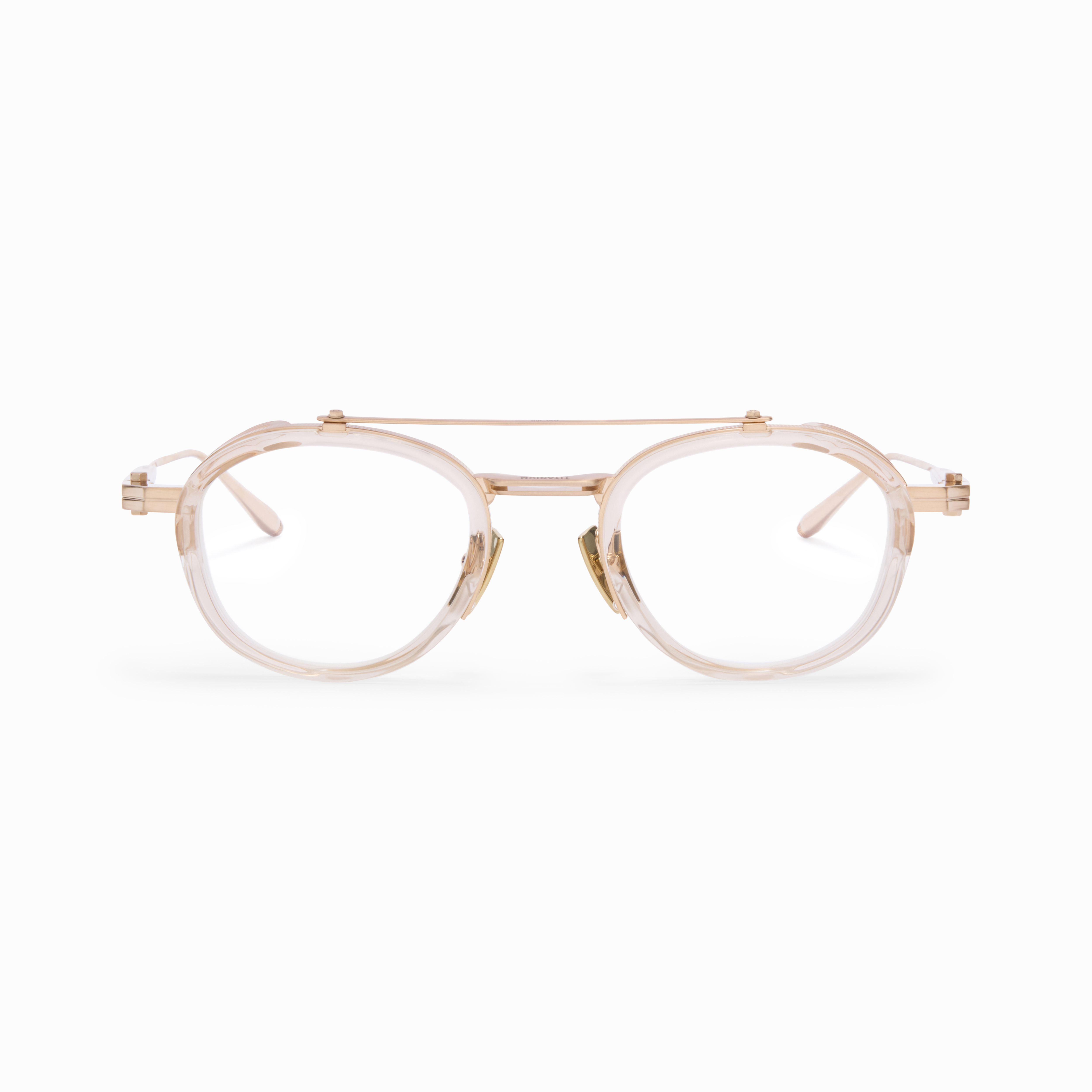 Brushed 12k Gold - Crystal Sand - Clear