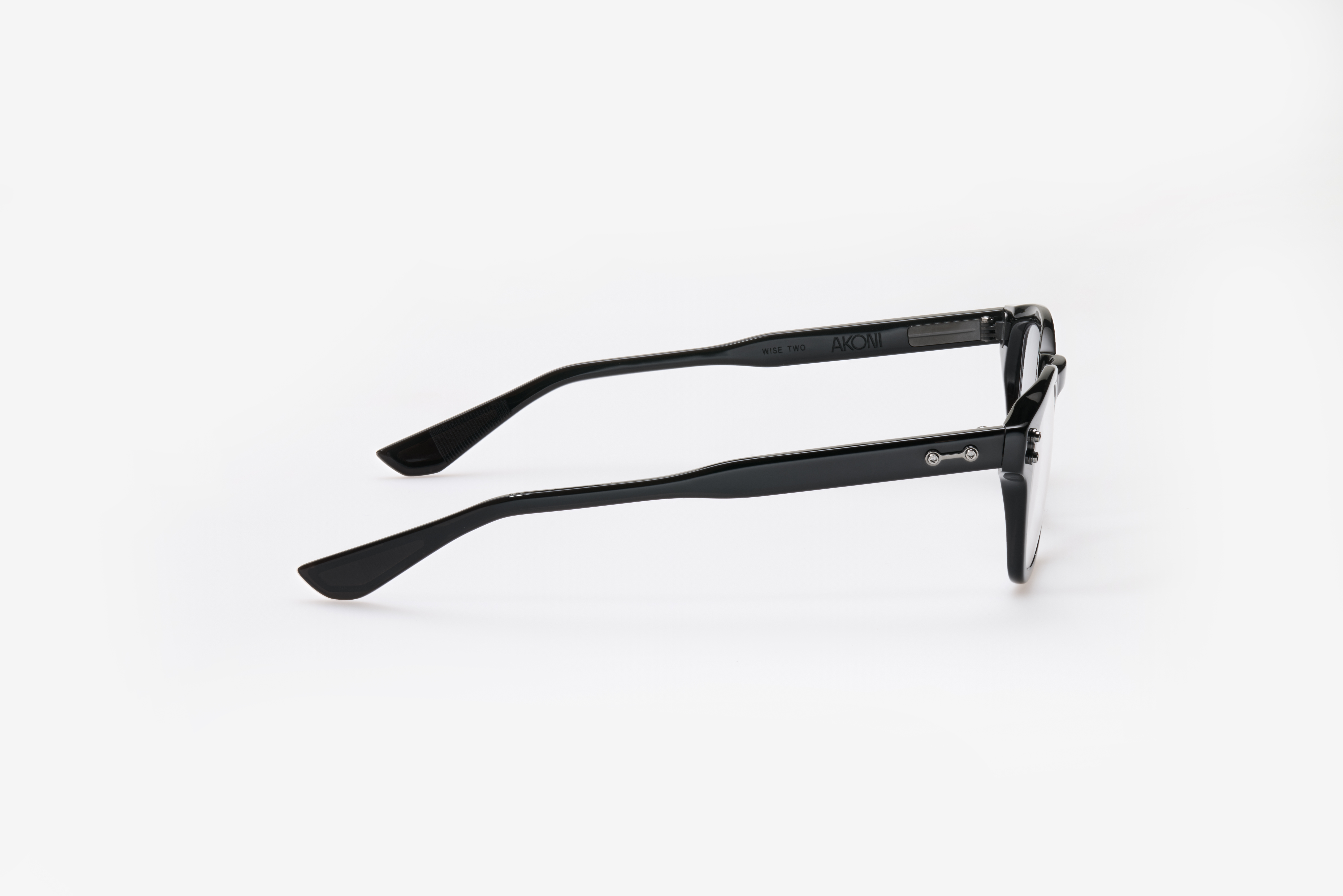 WISE-TWO / Crystal Black - Black Iron - Clear Lenses