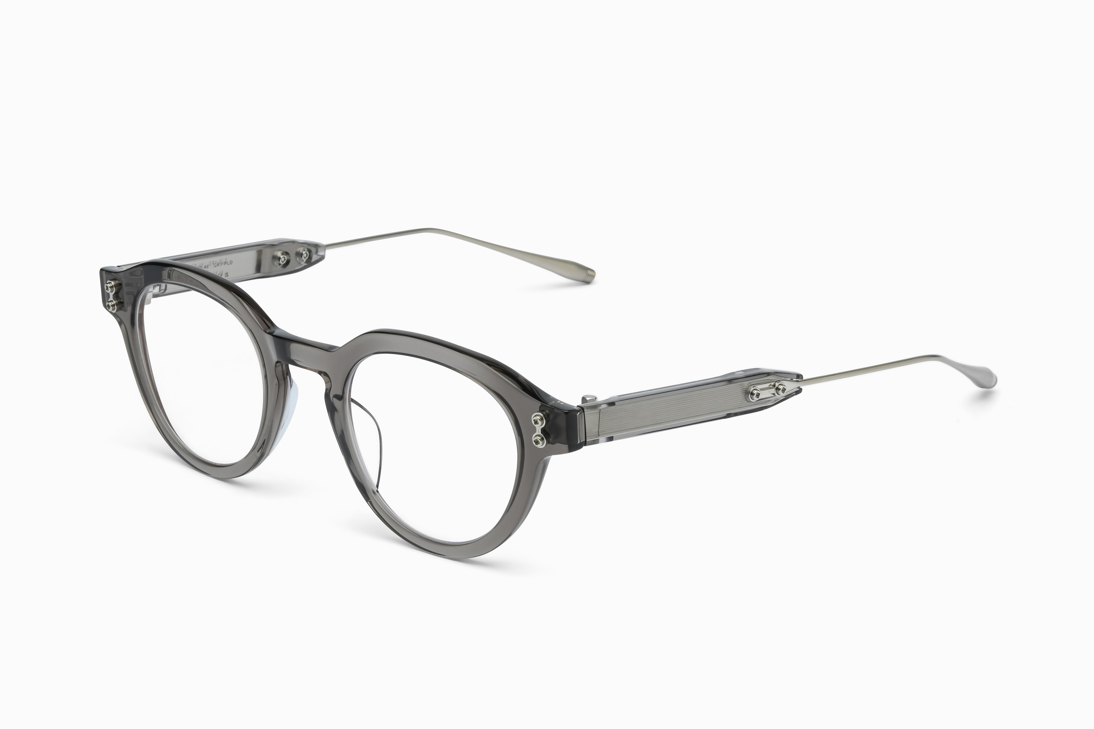 WISE THREE / Crystal Dark Grey - Palladium w/machine Silver - Clear Lenses