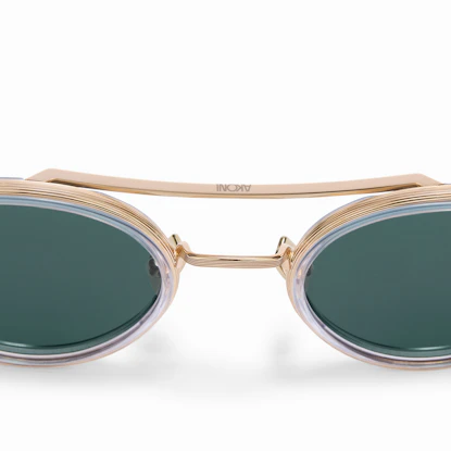 ASTRIA / 12k Gold - Crystal Clear - Deep Emerald Green Lenses