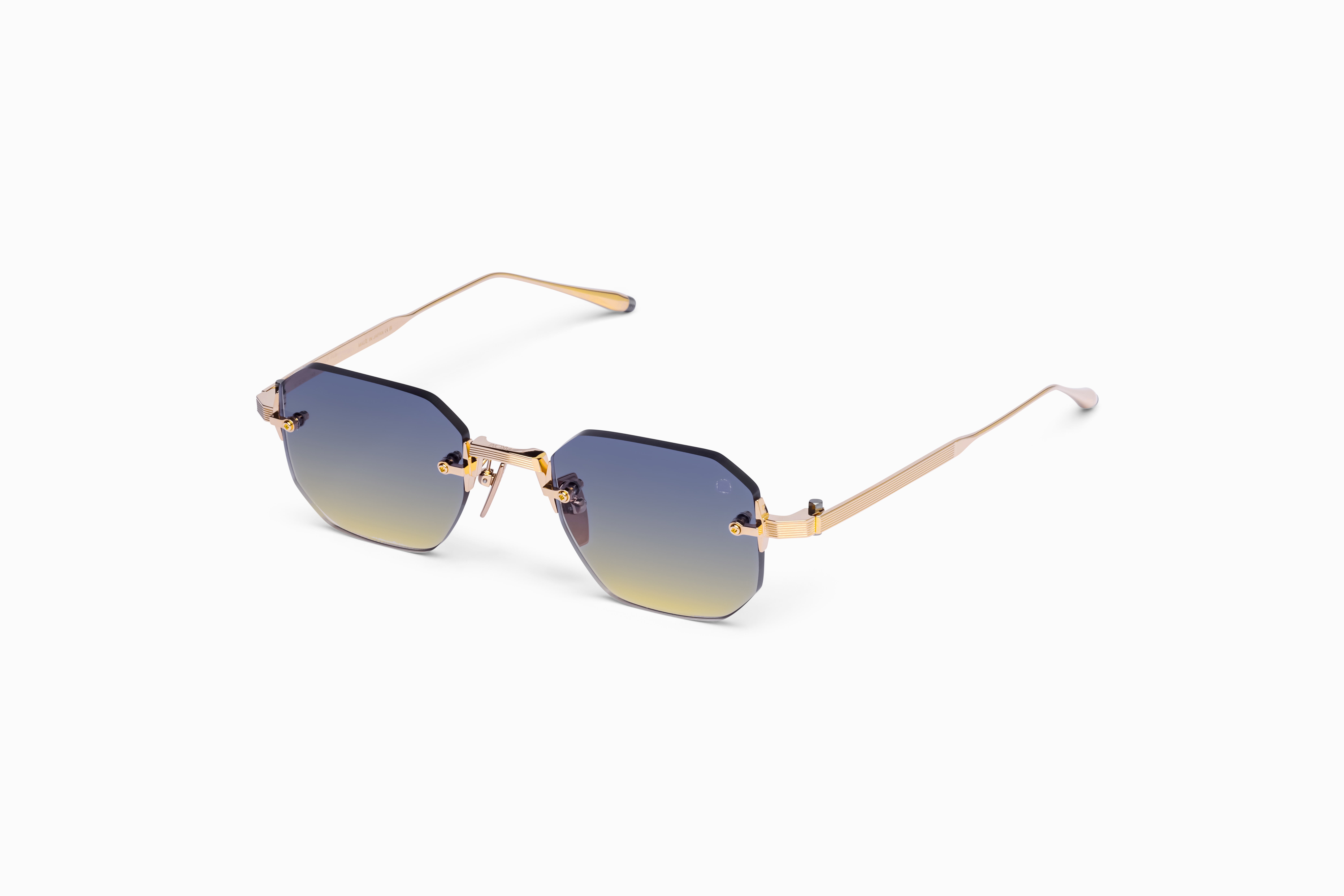 JUNO-ONE / 12k Gold w/Black Palladium - Dark Blue to Yellow Lenses
