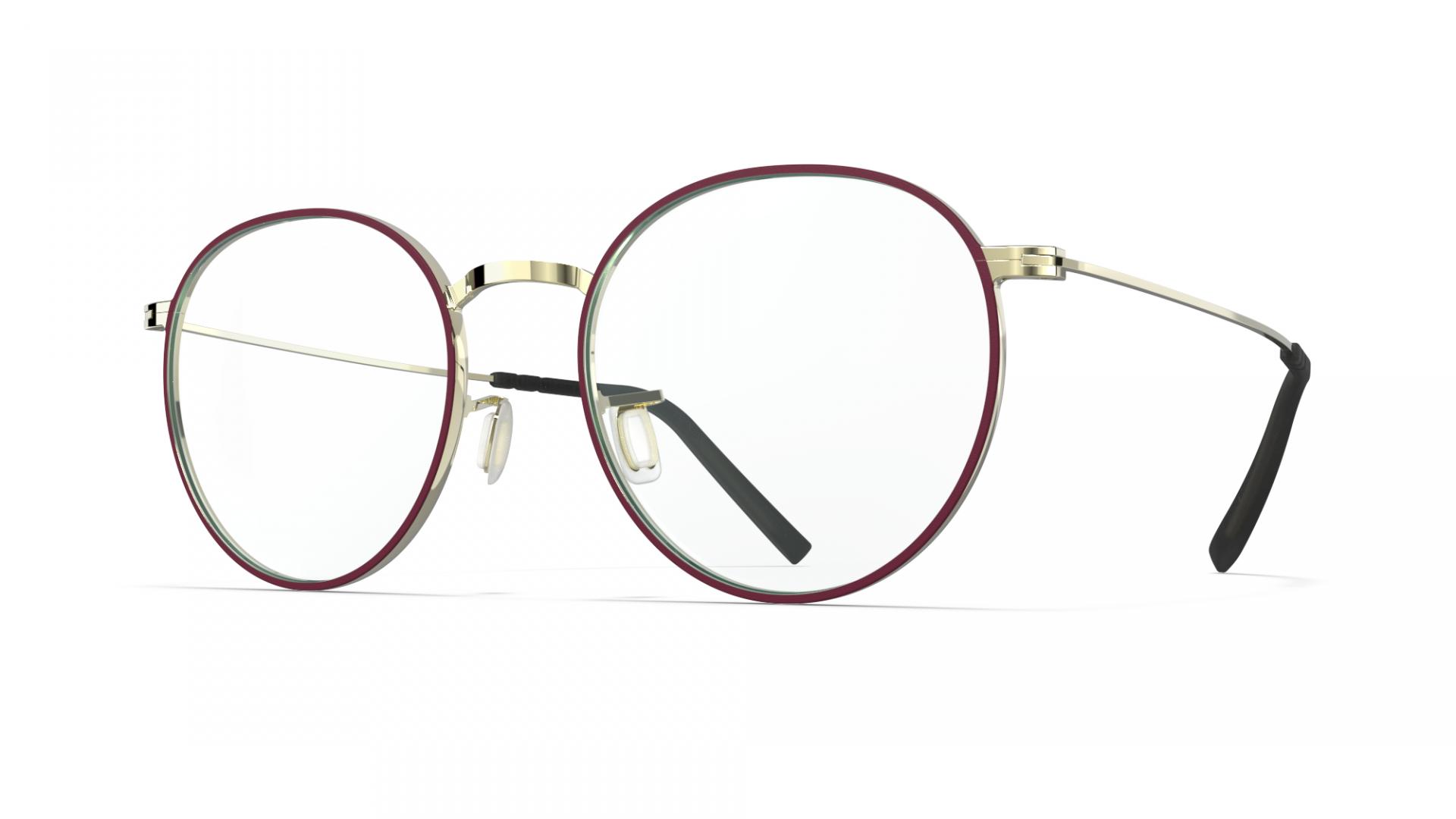 1644 Light Gold/Berry Red Rim