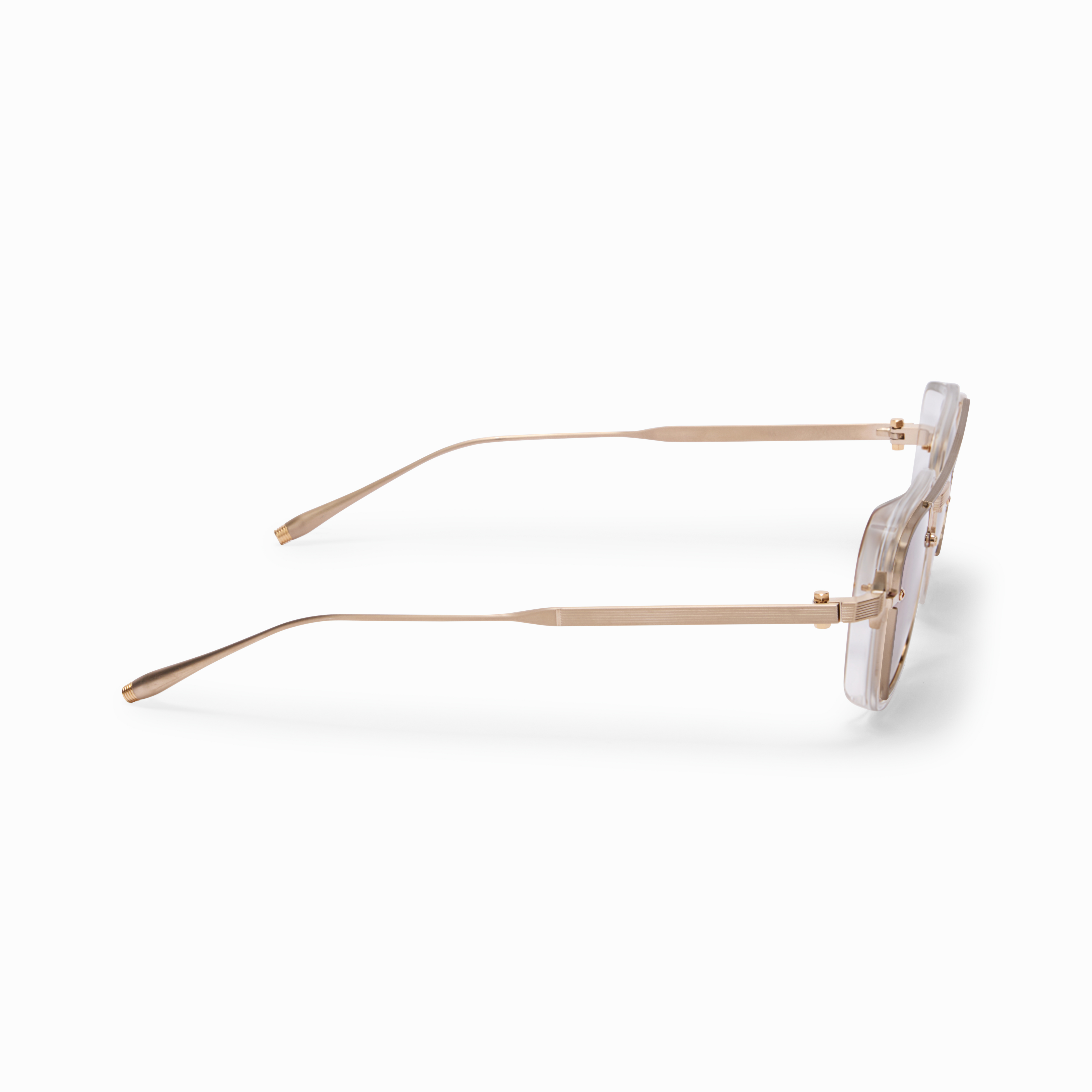 Jura /  Brushed Platinum Gold - Crystal Clear - Mars to Amber Lenses
