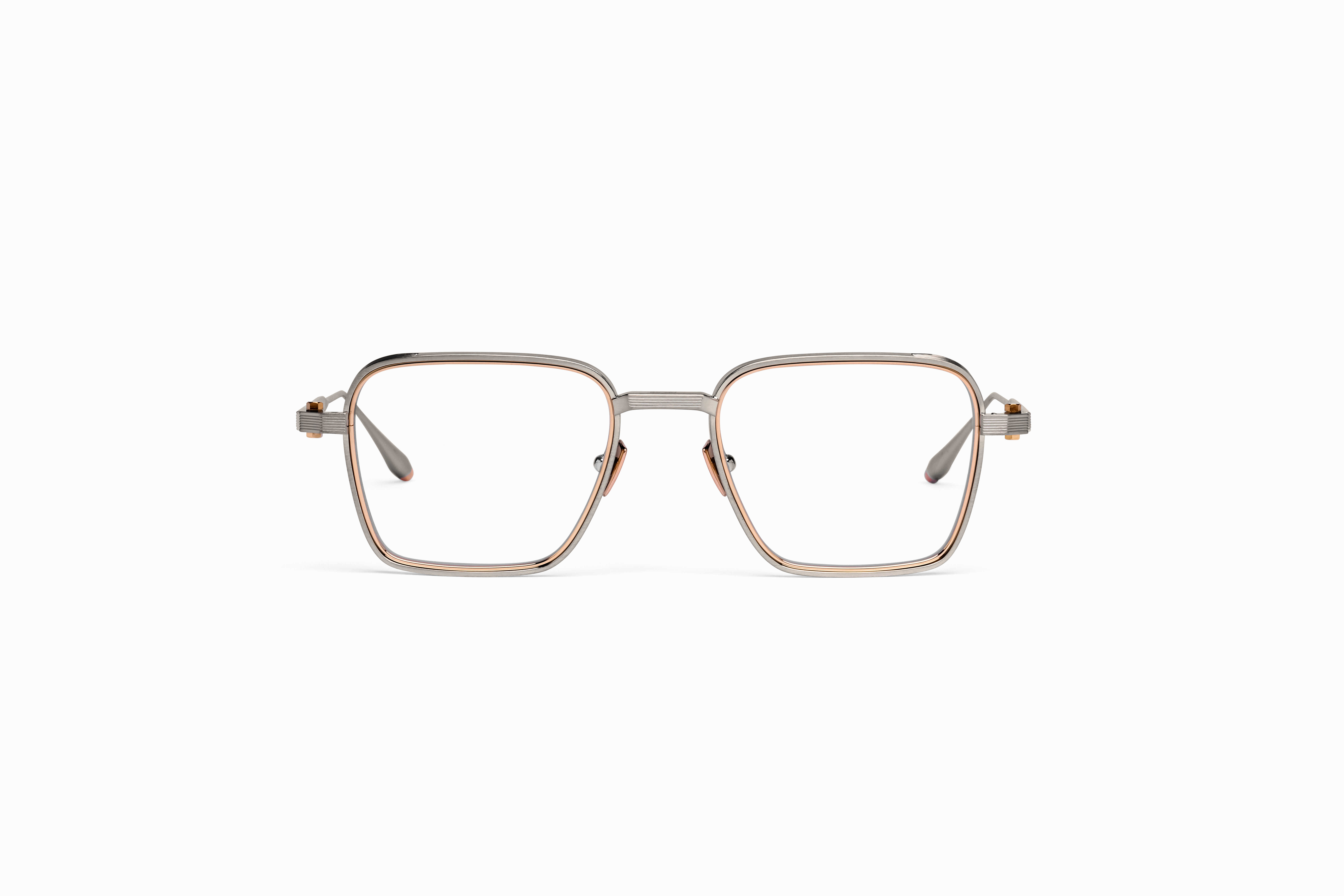 Brushed 12k Gold w/Silver - Clear Lenses