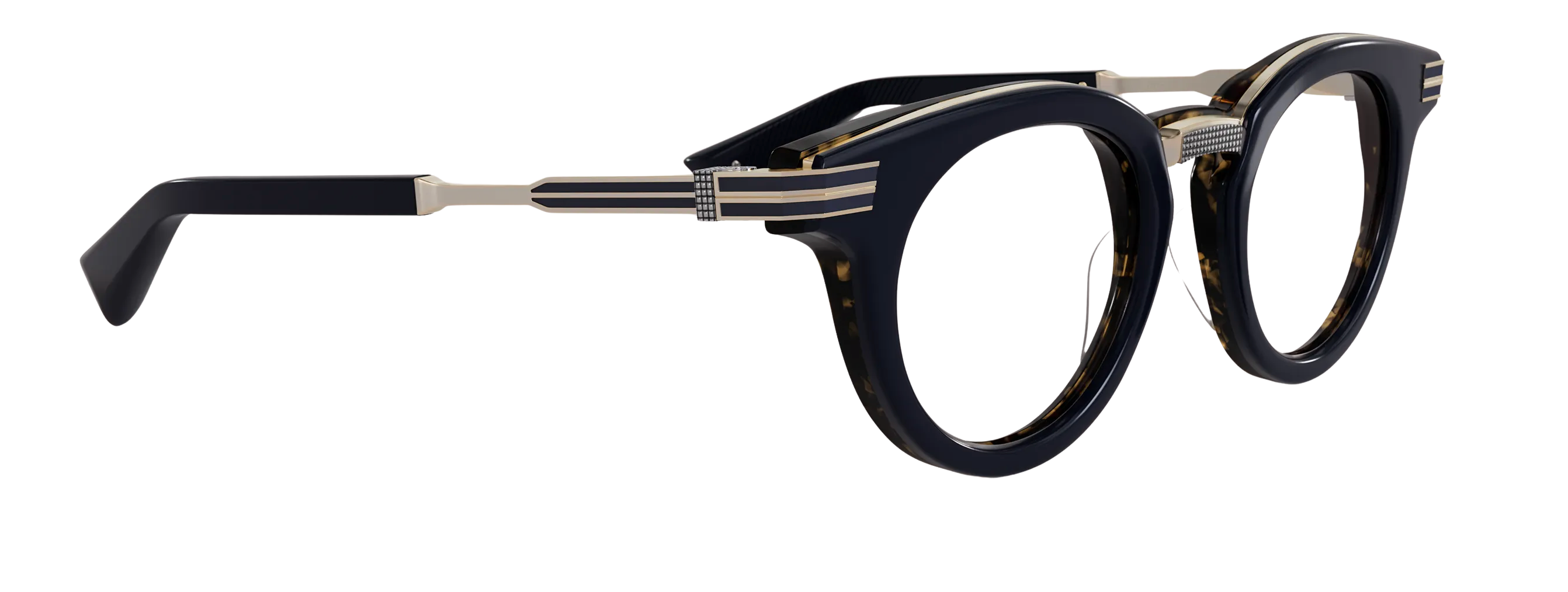 #B ANTIQUE GOLD/NAVY-TORTOISE