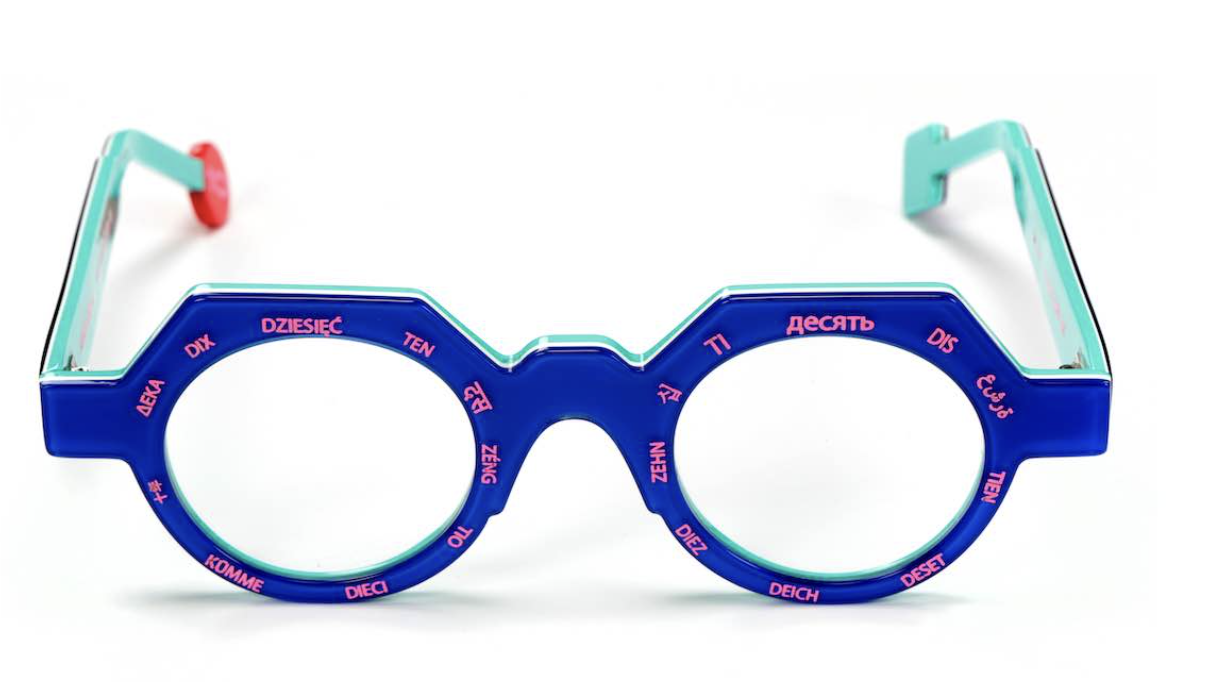 be Ten / Col 651 translucent majorelle blue glossy I white I turquoise glossy | fluorescent pink