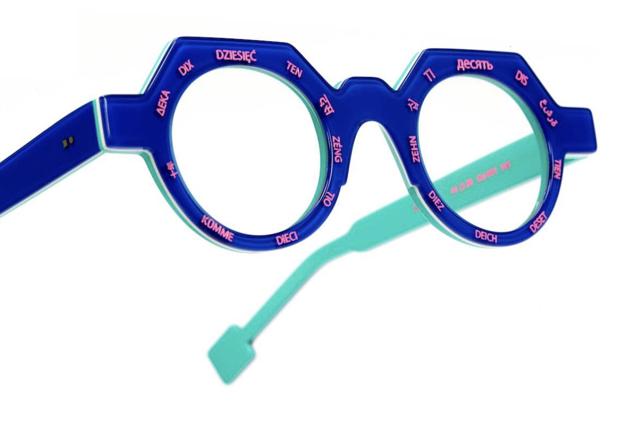 Col 651 translucent majorelle blue glossy I white I turquoise glossy | fluorescent pink