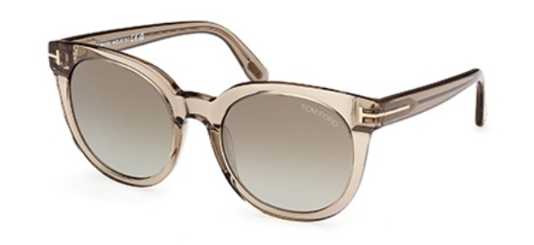 shiny light brown / brown mirror