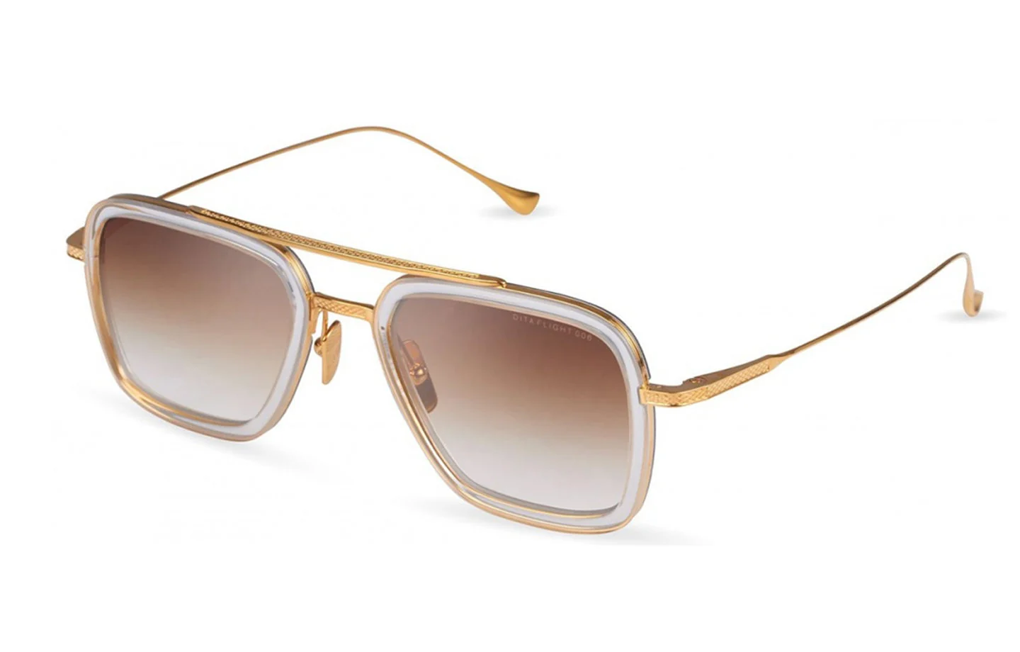 Clear Crystal-Yellow Gold