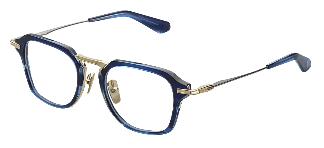 Blue Swirl - Gold - Black Palladium