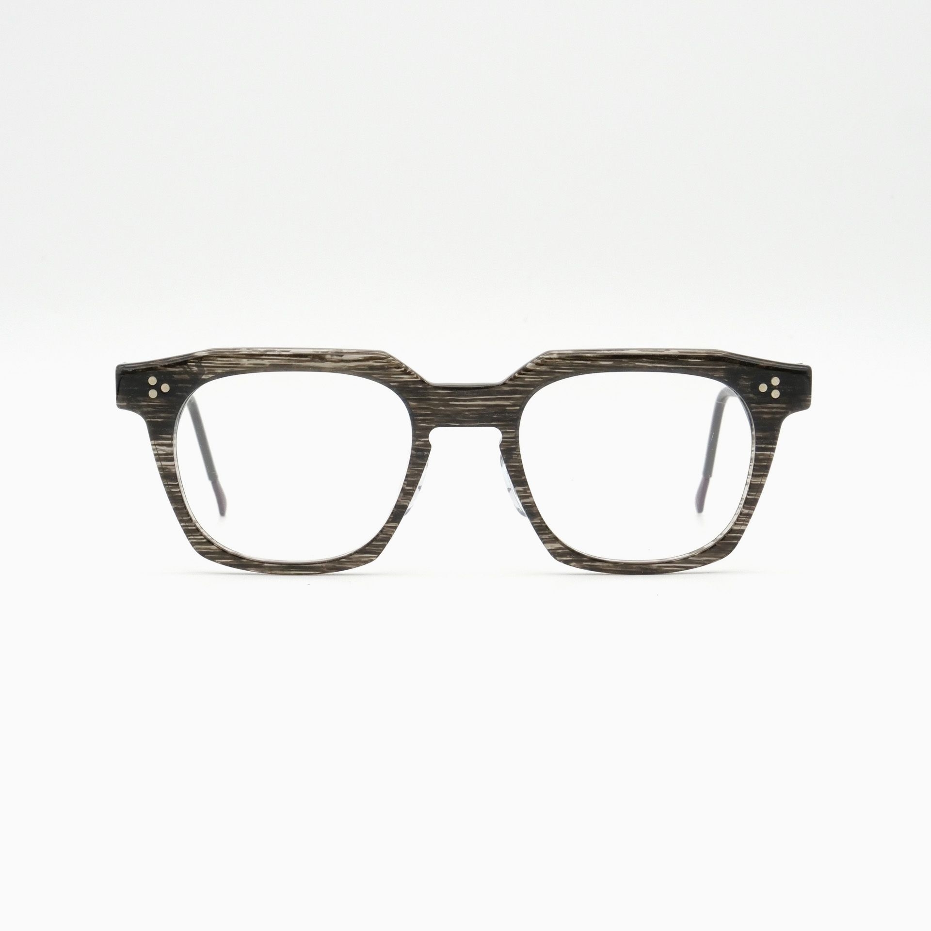 C02 GREY STRIPE OXBLOOD TEMPLES