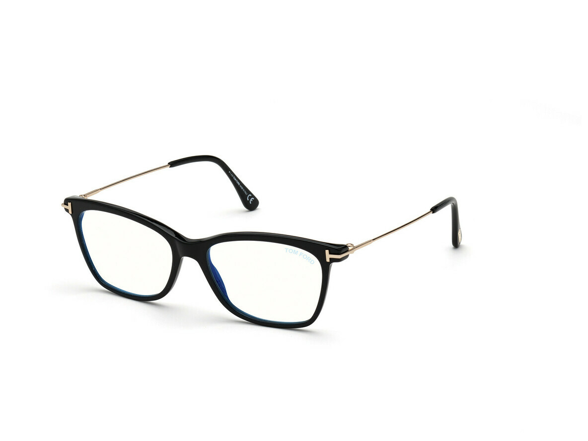 Shiny Black/ Blue Block Lenses