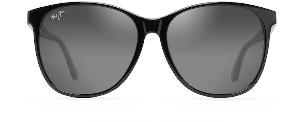 Black with Transparent Light Grey Temples
