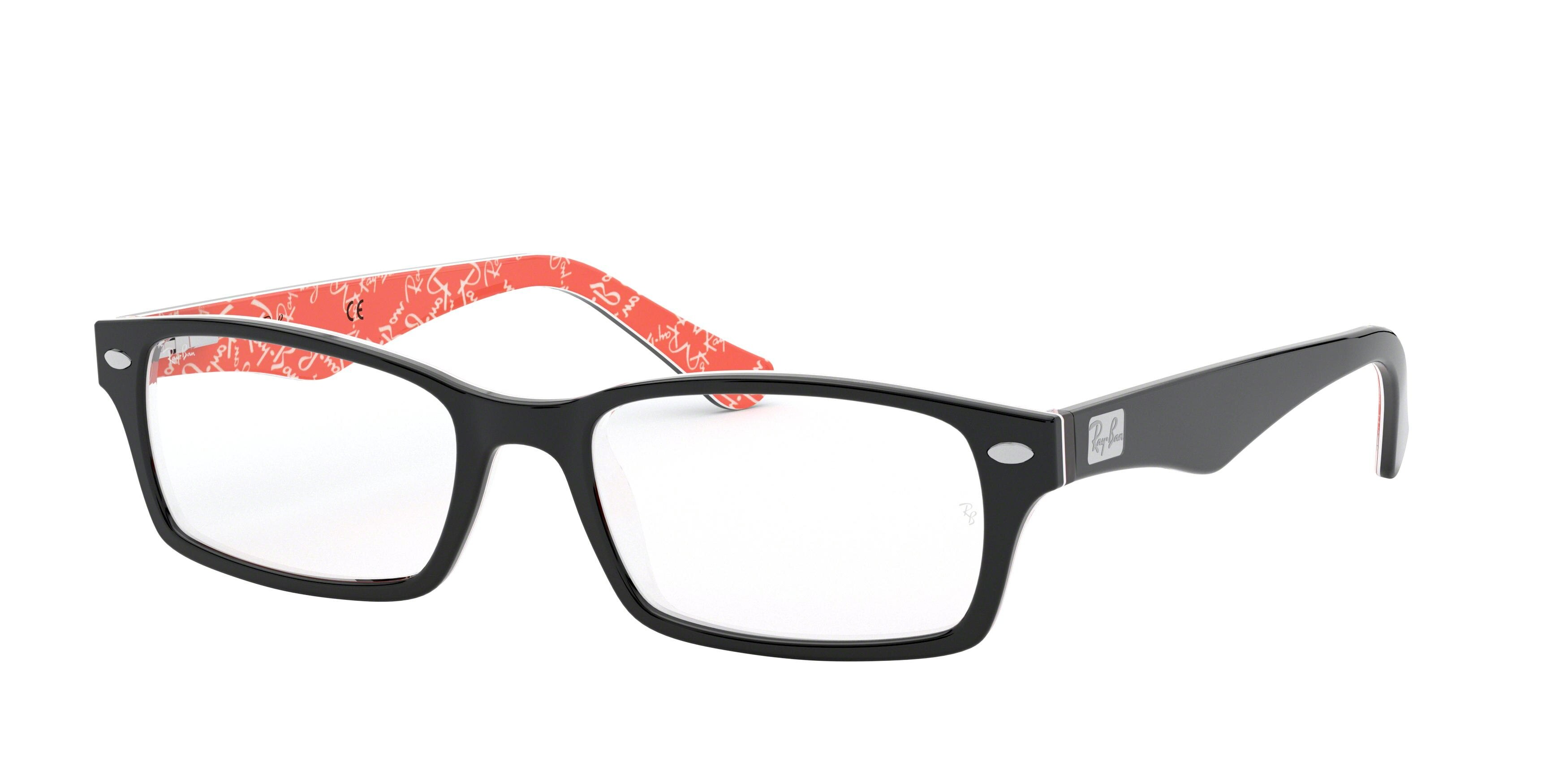TOP BLACK ON TEXTURE RED