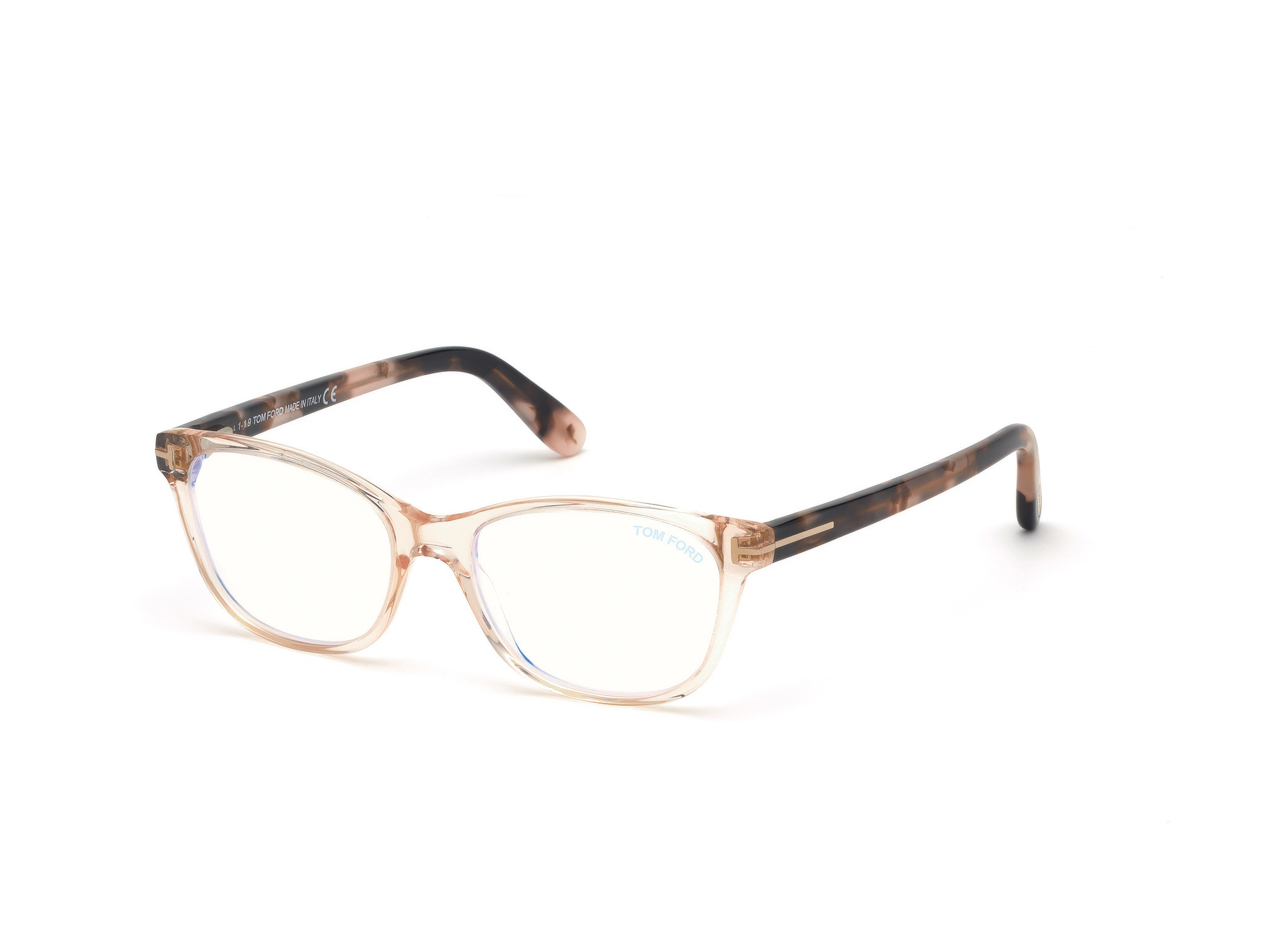 Shiny Transp. Pink, Vintage Pink Havana, Rose Gold/ Blue Block Lenses