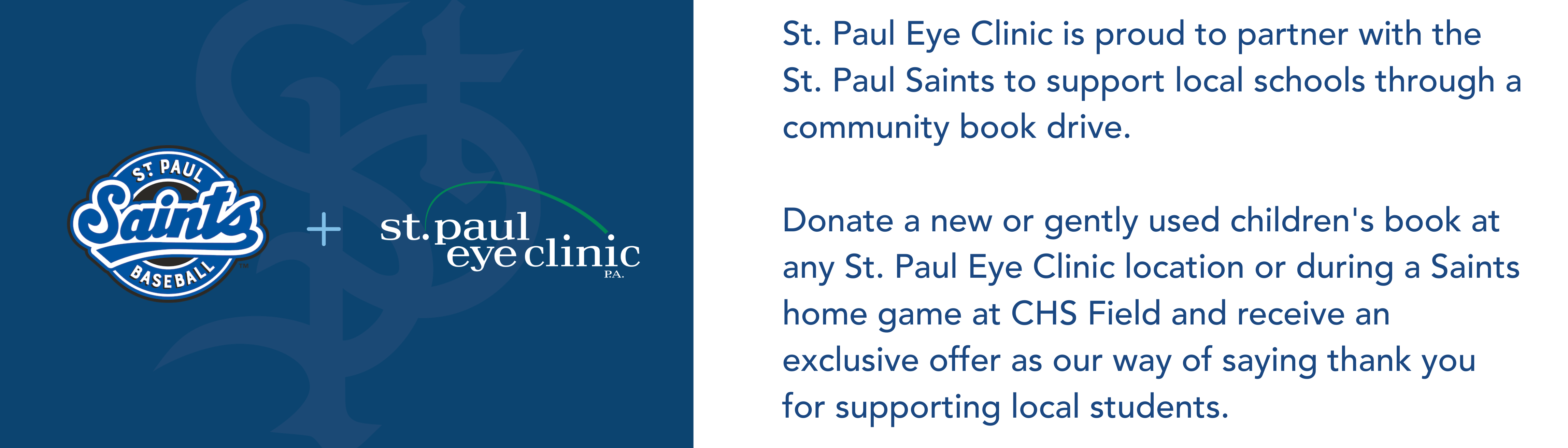 Join Our Community Book Drive with the St. Paul Saints!