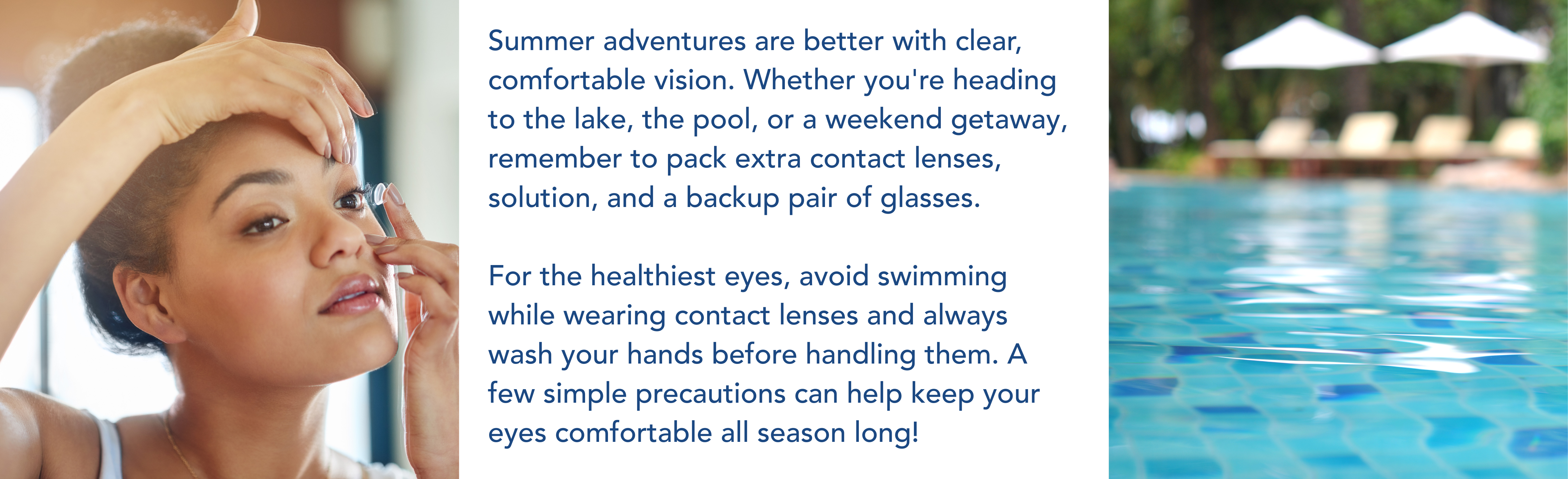 Keep Your Contacts Comfortable This Summer
