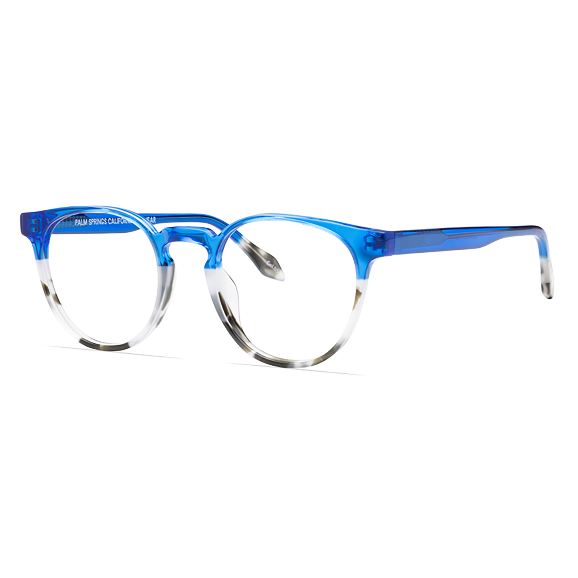 Blue Top White tortoise bottom