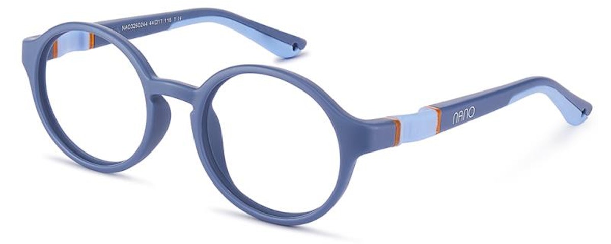 Satin Dusty Navy/Light blue/orange