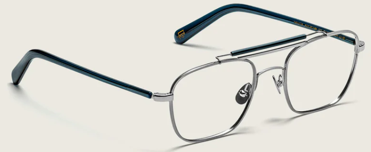 Silver Navy Denim Lens