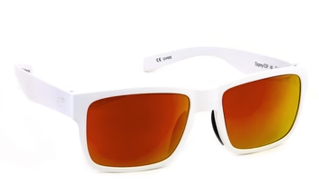 White Frame with Mirrored Rose Lenses