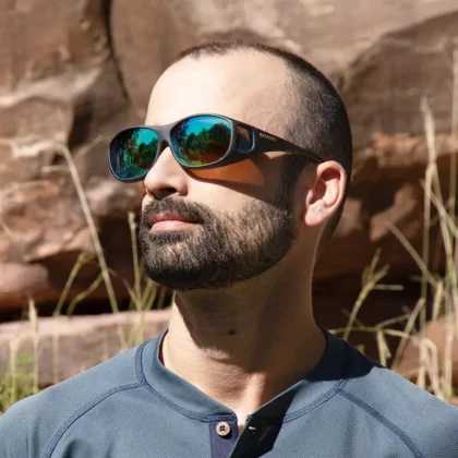 Slim Line (M) / Black / Green Mirror