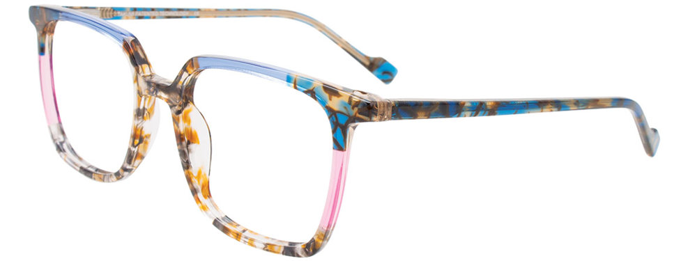 15. GREY BROWN MARBLE & BLUE & PINK TRANSPARENT