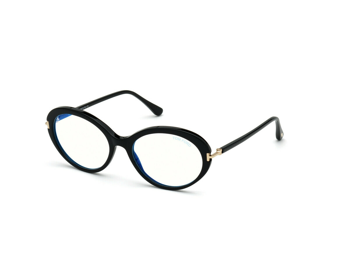 Shiny Black/ Blue Block Lenses