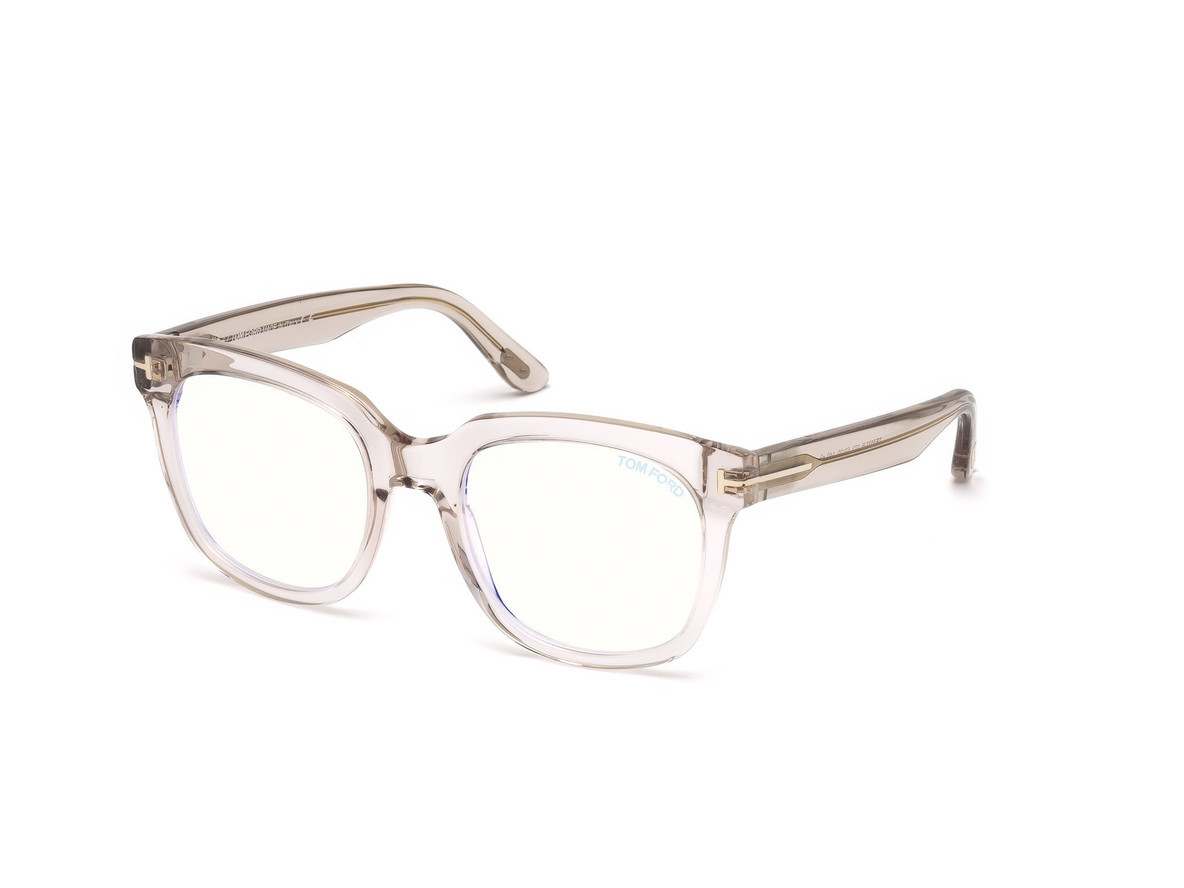Shiny Transparent Light Pink/ Blue Block Lenses