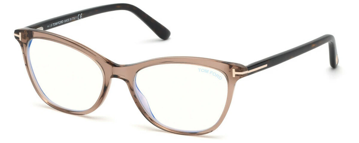 Shiny Transp. Brown, Shiny Dark Havana, Rose Gold / Blue Block Lenses