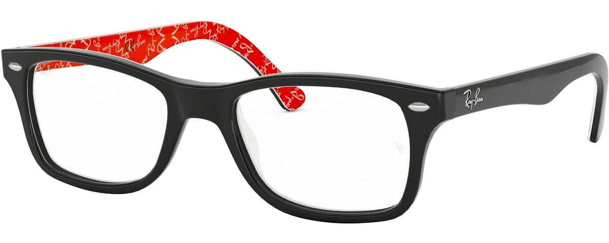 TOP BLACK ON TEXTURE RED