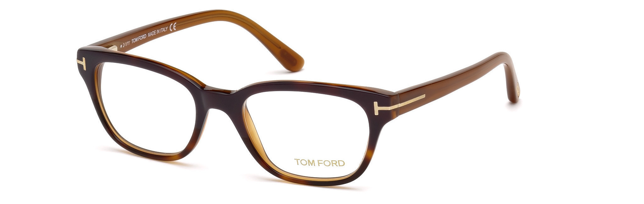 Shiny Dark Violet Top Front, Red Havana, Transparent Brown Temples