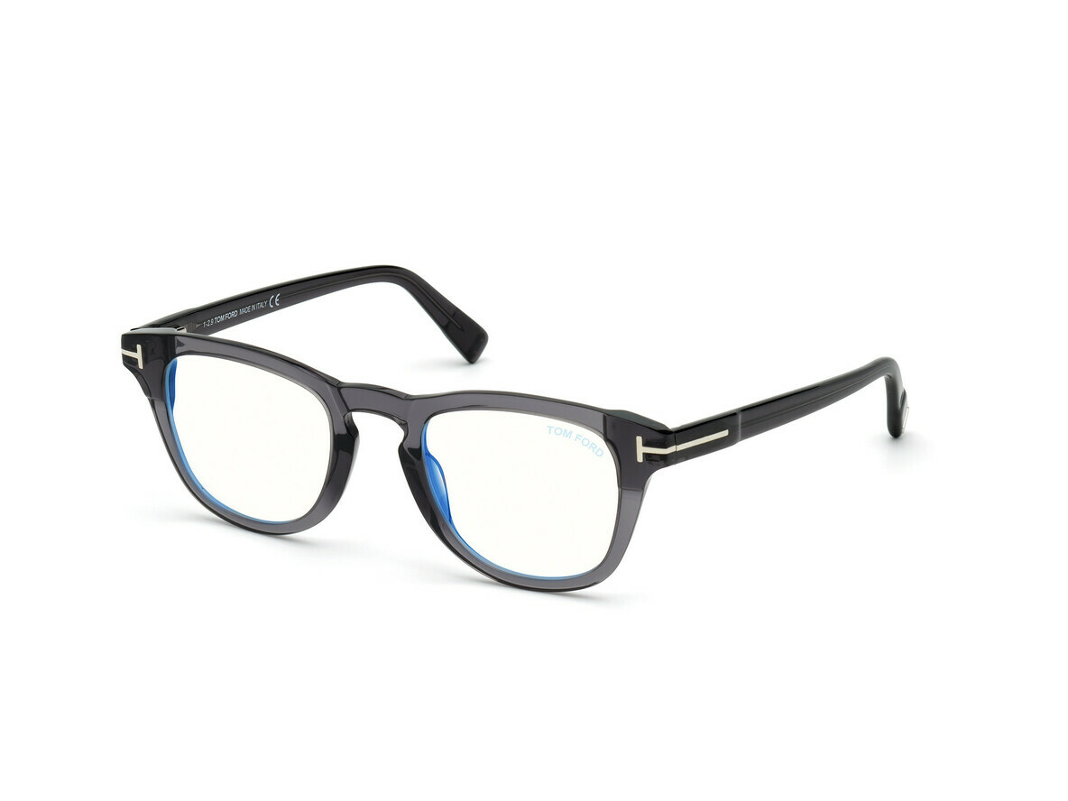 Shiny Transparent Grey/ Blue Block Lenses