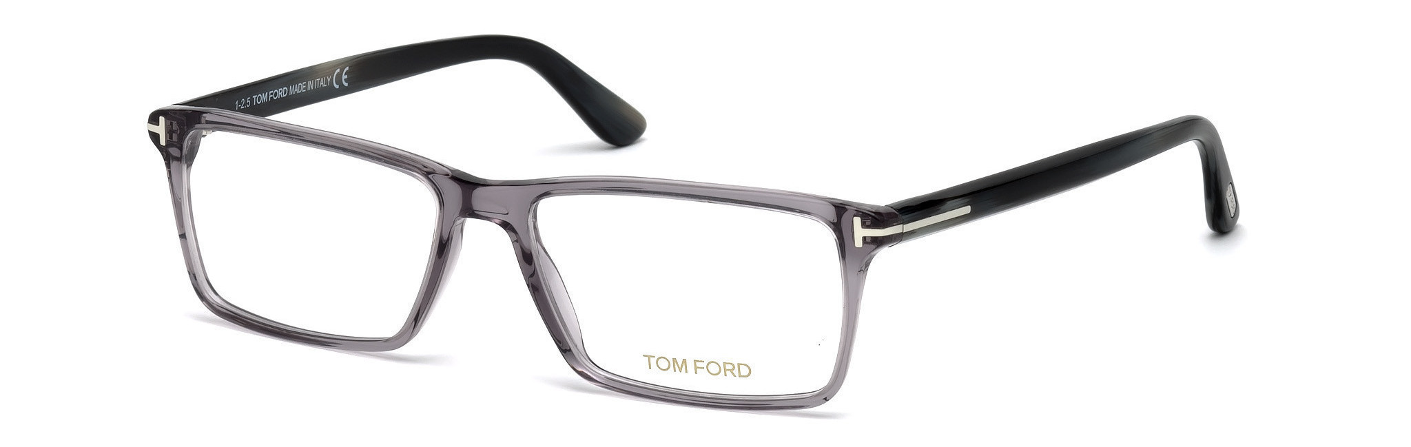 Transp. Grey, Grey Horn Effect Temples, Shiny Palladium "t" Logo