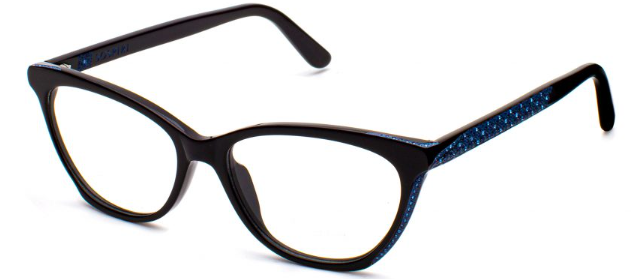 Black w/ Blue Crystals