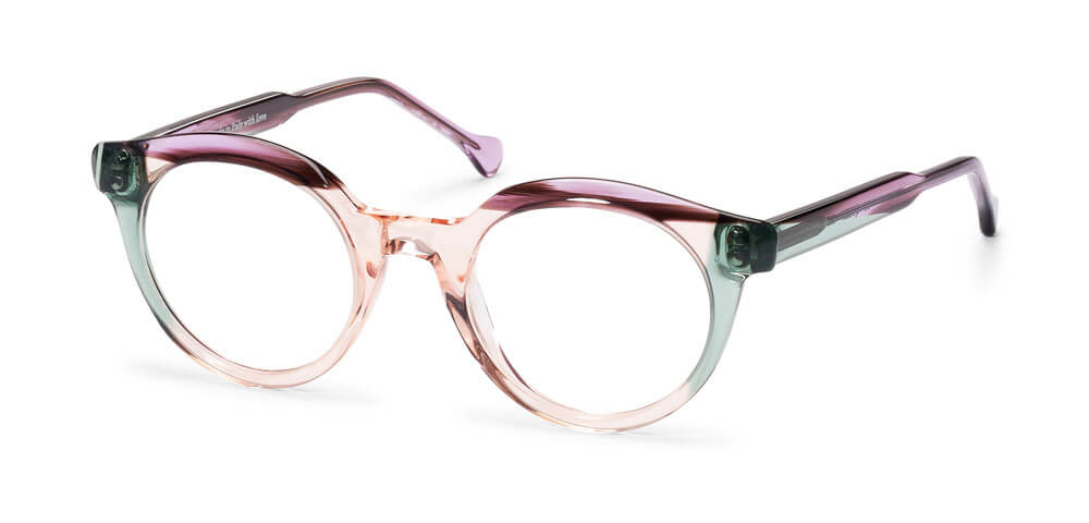 Pink/Purple Flamed Havana/Green